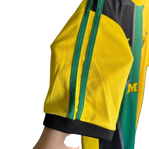 Authentic Brand LMS Sports Jamaica Soccer Jersey XL Green Yellow Athleisure - Picture 4 of 13